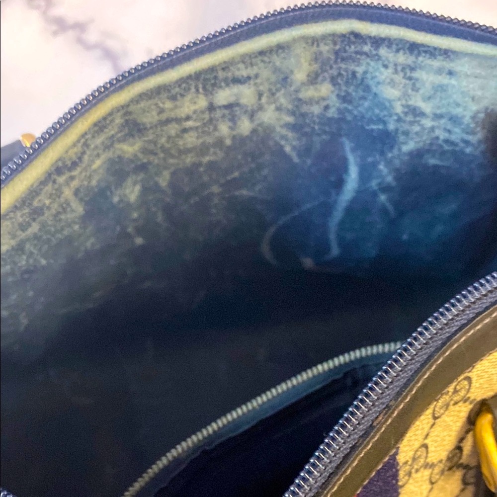 GUC Vintage (1980) Gucci GG Sherry Blue & Cream Women's Bag - Picture 7 of 13